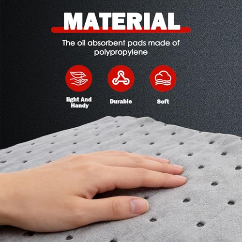 10PCS 13"x10.1" Oil Absorbent Pads for Car,Essential Car Oil Spill Mat Serve to Adsorb Oils & Fluids,Reusable Cars Oils Pads for Garage & Under Vehicles Automotive Accessories - view 3