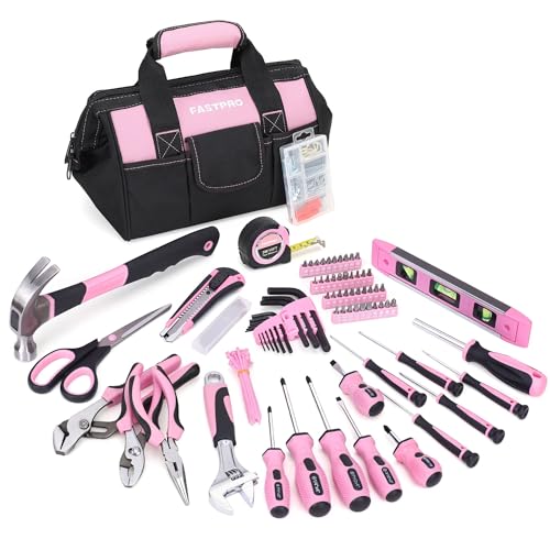 220-Piece Pink Tool Set, Home Repairing Tool Kit for Women