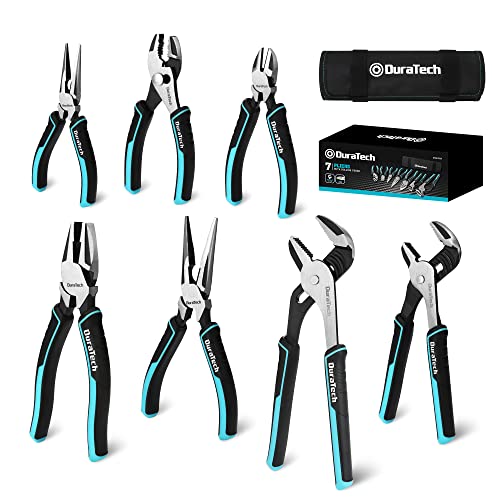 7-Piece Pliers Set with Rolling Pouch,Cr-Ni Construction