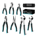 7-Piece Pliers Set with Rolling Pouch,Cr-Ni Construction