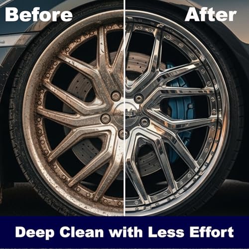 Brush Little - Wheel Rim Cleaner for Cars, Bike, Trucks, Motorcycle, and Other Vehicles. Non-Scratch Auto Detailing Tool, Easily reaches Nook and Crannies - view 7