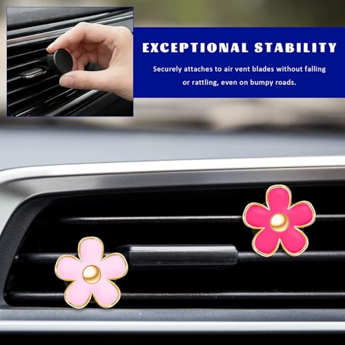 20 PCS Car Metal Air Vent Clips, Square Head Auto Air Conditioning Outlet Clip with Plastic Slot, Vent Clips Replacement Interior Decor for Most Vehicles, Car Accessories - view 3