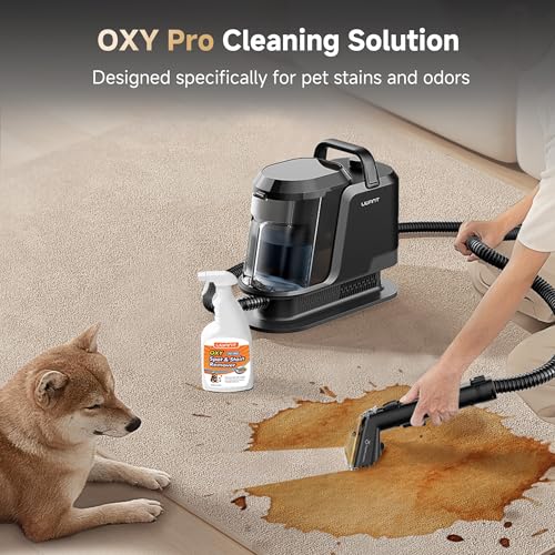 Carpet Cleaner Machine with Steam&Hot&Cold Water System, 18KPa Powerful Suction, Multi-Purpose Upholstery Cleaner for Carpet, Stairs, Sofa & Pet Messes, Portable Carpet Steam Cleaner Set of 1 - view 5