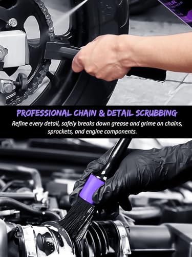 7PCS Motorcycle Cleaning & Polishing Kit, All-in-One, Purple - view 4