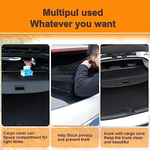 New Cargo Cover for 2015-2021 Lexus NX200t 300h - Retractable Black Rear Trunk Shade - Luggage Security Cover - view 5