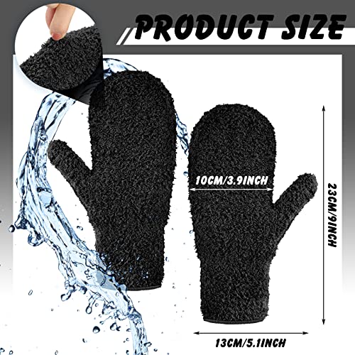 4 Pair Microfiber Dust Mitt, Black, Purple, Rose Red, Dark Blue - view 3
