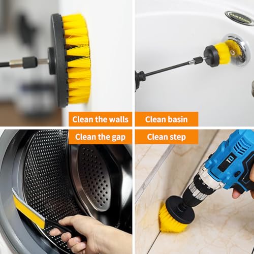 10 Pcs Drill Brush Attachment Set, Drill Scrubber Brush Kit - view 5