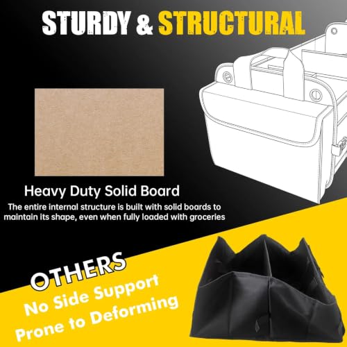 Car Trunk Organizer with Cooler, 100L, Premium Material, Gray - view 3