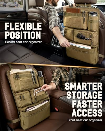 All in One Car Seat Back Organizer Fit Most Cars SUV Trucks Jeeps - view 6