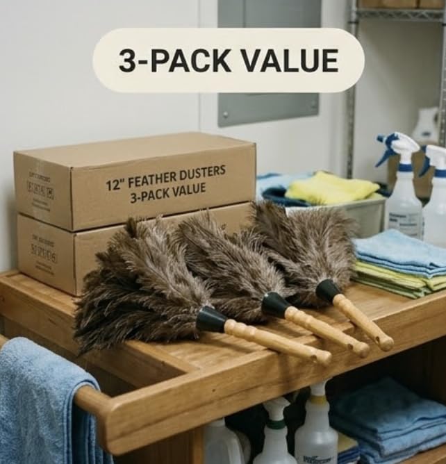 Hand Duster 12 Inch - 3 Pack Multi-Surface Dusting Wand for Home, Office, Car, and Commercial Cleaning - view 4