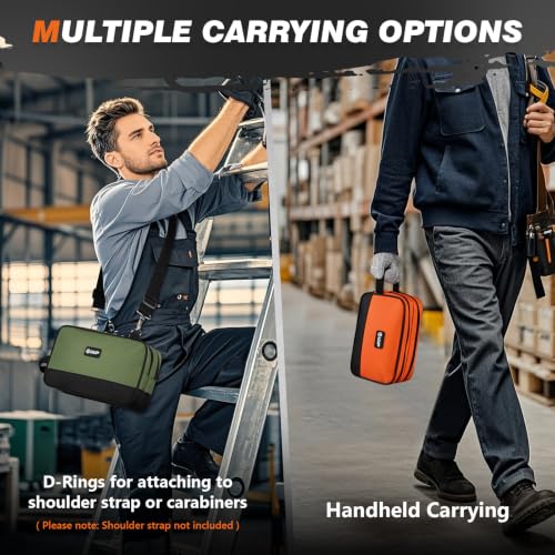 Tool Bag 2-Pack 12" 10", Divider Zipper Pouch, Small Tool Box Organizer - view 5