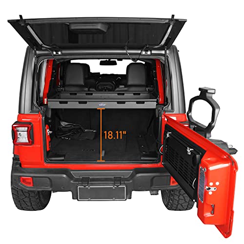 JL Rear Trunk Cargo Rack Shelf for 2018-2026 Jeep Wrangler JL 4-Door Hardtop & Sky One Touch Power Top, JLU Accessories Camping Luggage Storage Tray - view 2