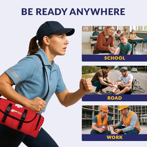Complete Emergency Response First Aid Kit Trauma Bag, Red - view 6
