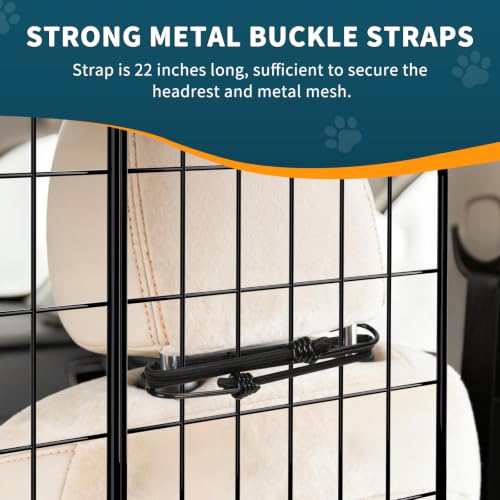 Dog Car Barrier for SUVs, Vehicles, Dividers, Adjustable Heavy-Duty Wire Pet Gate, Foldable Car Pet Barrier with Mesh Bag, Car Accessories Safety Travel, for Cargo Area 36.6" to 64.5" Width - view 4