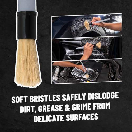 Boars Hair Detailing Brush for Wheels, Grilles & Interior - view 3