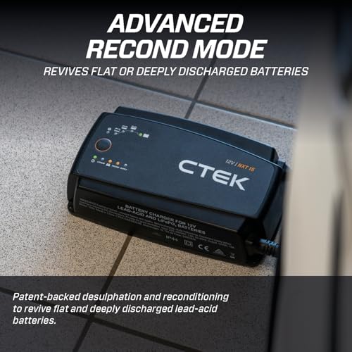 NXT 15 Smart Battery Charger 12V 15A Lithium Compatible Reconditioning and Supply Mode Temperature Compensation Battery Maintenance Device for Motor Vehicles, Boats and Motorhomes - view 3