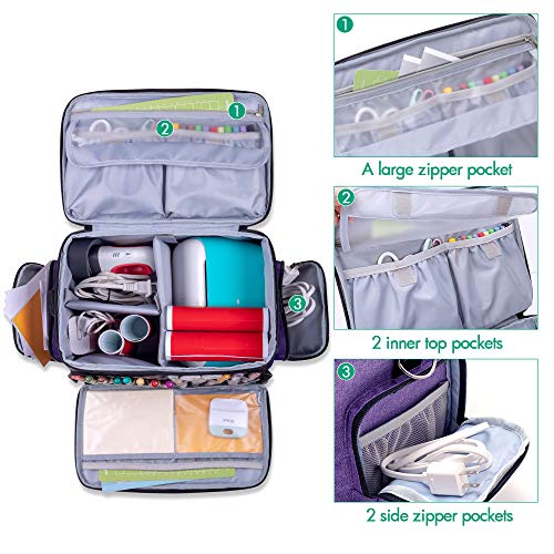 Carrying Case Compatible with Cricut Joy and Easy Press Mini, Purple - view 2