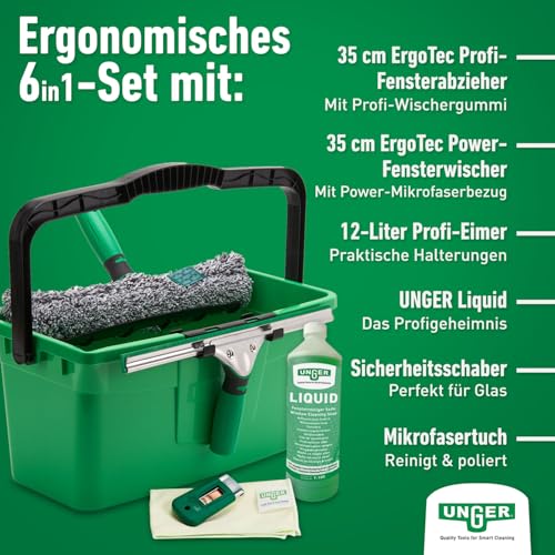 Window Cleaner Kit - Washer, Squeegee, Bucket, Liquid, Scraper, Cloth - view 2