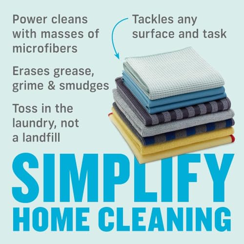 Home Cleaning Set with Microfiber Cleaning Cloths for Cars, Bathroom, Kitchen, & More - Microfiber Towels That Clean with No Added Chemicals - 8 Specialized Cloths in Assorted Colors - view 4