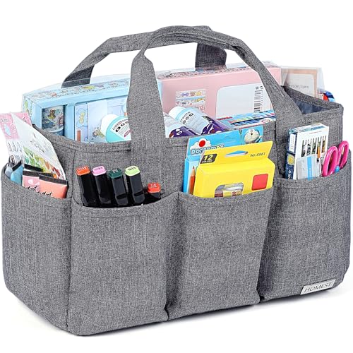 Craft Organizer Tote Bag with Multiple Pockets