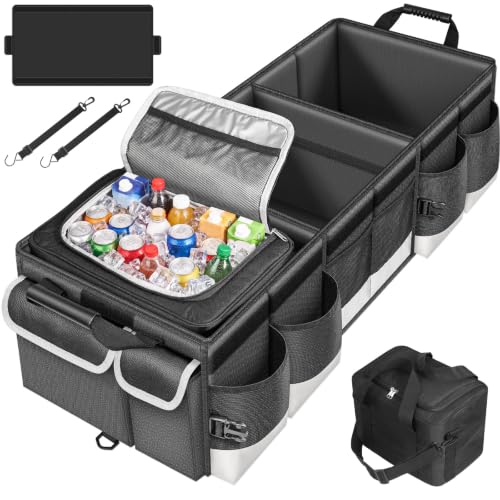 Trunk Organizer 95L with 20L Removable Cooler Bag for SUV