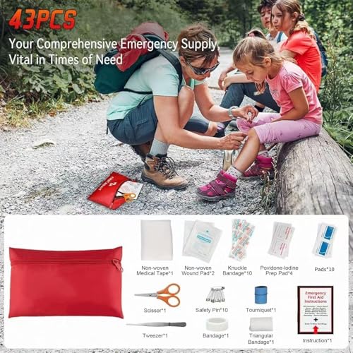 Roadside Emergency car kit for Vehicles, Car First Aid Emergency kit with Portable Air Compressor, Heavy Duty Jumper Cables, Tow Strap, Road Trip Essentials Safety kit, New Driver Gifts - view 7