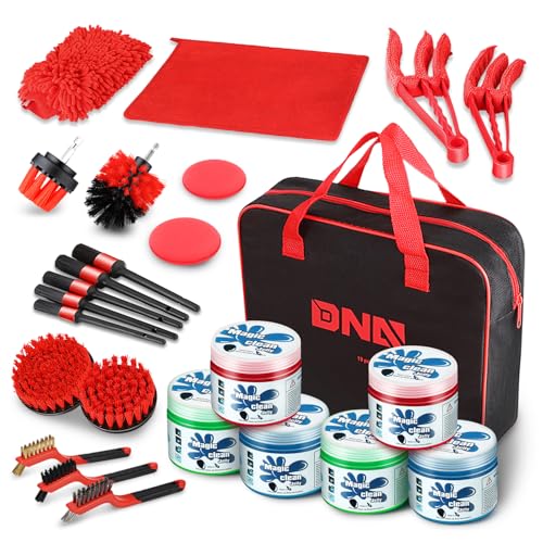 25pcs Car Detailing Brush Set, Car Detailing Kit, Interior Kit with Drill Brush Set, Windshield Cleaning Tool, Professional Car Care kit for Interior & Exterior, Wheel, TOOLS-00278-A