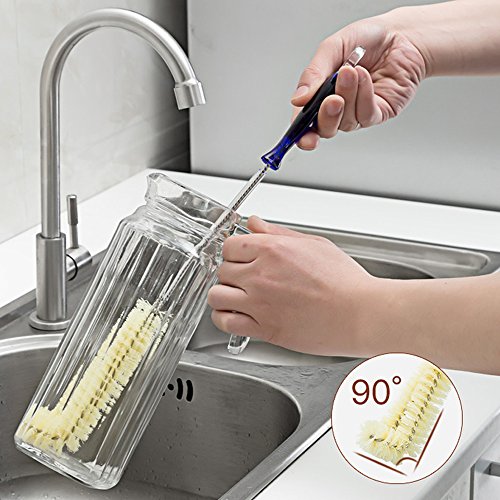 Long Bottle Brush Cleaner -16" Bottle Cleaning Brush Flexional Water Bottle Cleaner Washer Tool for Water Bottles,Cup,Tumblers or Wine Stemware - view 3