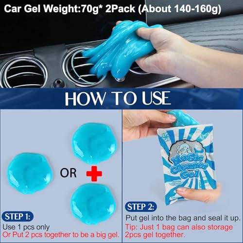 Car Interior Duster Detail Brush Cleaning Gel Kit, Dust Remover - view 6