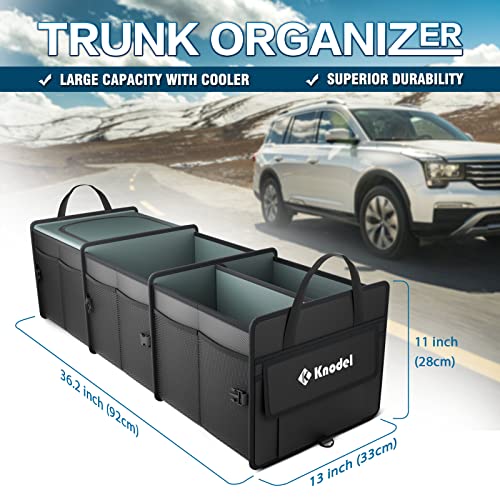 Trunk Organizer Storage with Cooler for Car and SUV (Large, Black) - view 2