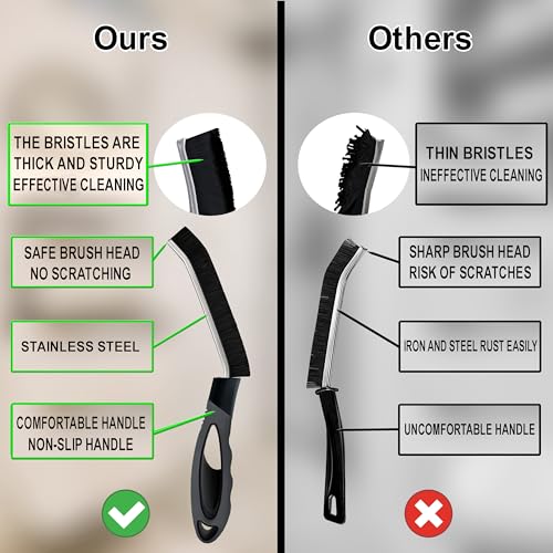 Crevice Cleaning Brush for Deep Cleaning Bathroom Tile, Kitchen Sink and Window Tracks, Multi-Purpose Hard Bristle Cleaning Brush for Household Use, Cleaning Brushes Small Spaces, Gap Cleaning Tool - view 4