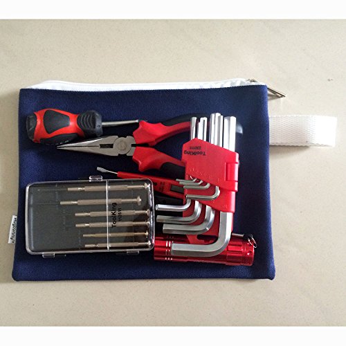 100% Cotton 16oz Heavy Duty Multi-purpose Canvas Zipper Tool Bag Organize Storage Pouch 4-pack - view 3