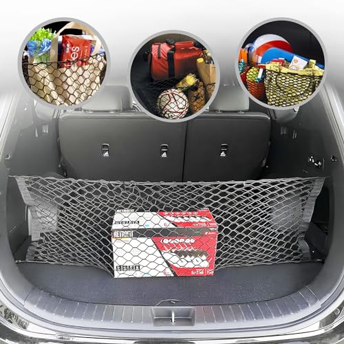 Envelope Style Trunk Mesh Cargo Net for Hyundai Santa FE SE SEL 2021-2026 - Car Accessories - Premium Trunk Organizers and Storage - Cargo Net for SUV - Vehicle Carrier Organizer for Hyundai Santa Fe