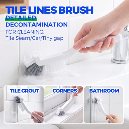 Dish Brush Cleaning Brush Set for Cleaning Groove Gap,Yellow - view 5