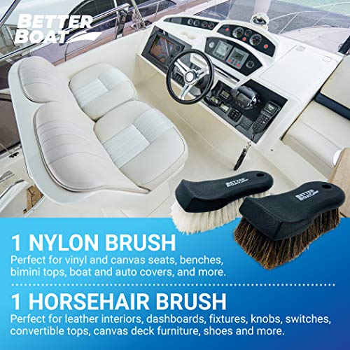Upholstery Brush Set, Carpet and Car Cleaning Brushes, Horsehair Detailing - view 6