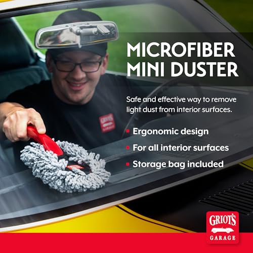 Microfiber Mini Duster for Car Interior Cleaning and Detailing, Cleans Paint, Glass, Chrome, and Trim, Storage Bag Included, 11412 - view 2