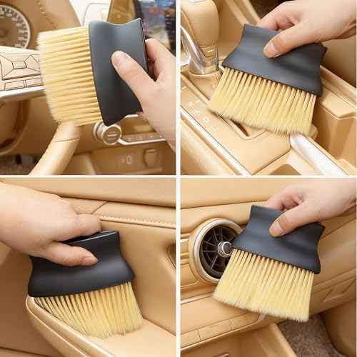 2PCS Car Detailing Brush Set, Car Interior Brush, Automotive Interior Dusting Brush, Car Interior Cleaning Brush, Car Cleaning Brushes Duster, Dusting Tool for Automotive - view 2