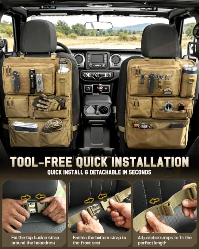 All in One Car Seat Back Organizer Fit Most Cars SUV Trucks Jeeps - view 5