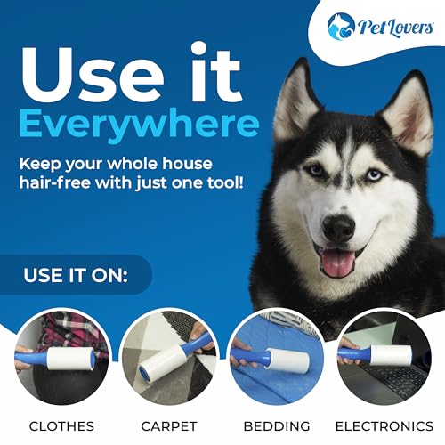 Extra Sticky Lint Roller Mega Value Set for Pet Hair Removal, Dog and Cat Lint Remover (8 Pack Refills) - view 6