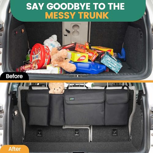 Trunk Hanging Organizer, Backseat Trunk Organizer for SUV, Truck, MPV, Large Capacity Vehicle Storage Bag with Upgraded High-Density Fabric, Space Saving Car Accessories Interior - view 6