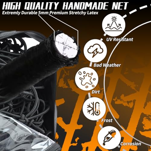Cargo Net for Pickup Truck Bed SUV, 5'x7' Stretches to 10'x14' - view 3