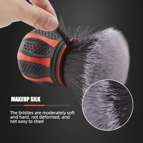 Ultra Soft Detailing Brush, Car Detail Brush, Orange Handle XL Synthetic Brush - Ultra Soft Bristles, Comes with Storage Rack, Covers Large Area Inside or Outside Vehicles - view 3