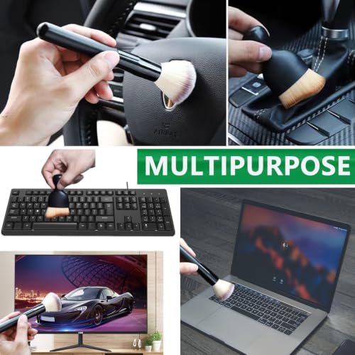 3 Pack Exquisite Microfiber Duster Brushes, Feather Duster,Car Interior Cleaning Brush - Cleaning Tool Efficient Dust Removal for Car Interior, Computers, Keyboards, Photo Frames, Digital Devices - view 7
