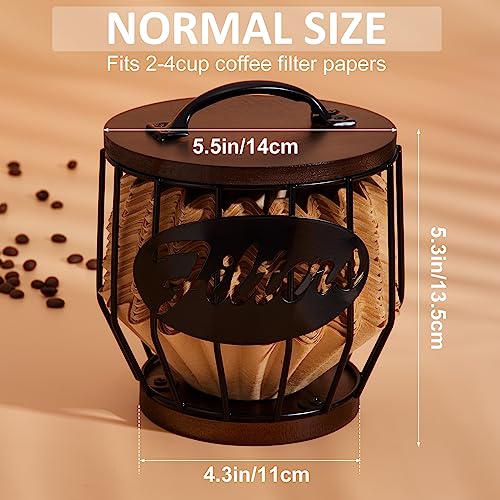 Coffee Filter Holder, Metal Filter Storage Container for 2-4 Cup - view 2