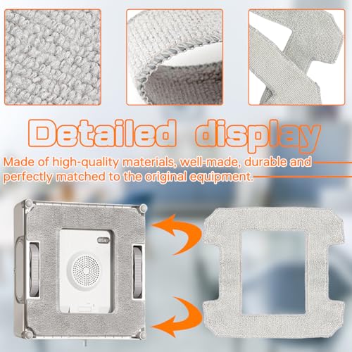 8 Pack Cleaning Rag for Ecovacs Winbot W2 Omni - view 3