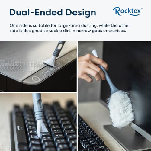 3 Pack Microfiber Delicate Duster & Detail Brush - Dual Ended Duster with Microfiber, Electrostatic and Washable Screen Static Cleaning Tool for Office, Car, Laptop, Screen, Keyboard, TV - view 2