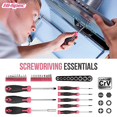 Woman Home DIY Repair Pink Tool Kit with Portable Toolbox Case - view 3