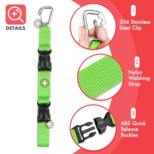 Scuba Fin and Mask Holder with Two Quick-Release Straps - view 5