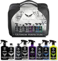 8 Piece Car Cleaning Detailing Kit - Shampoo - Carnauba Wax - Wheel Cleaner - Shine Detailer - Fallout Eliminator - Tyre Serum - Interior Detailer - Glass Cleaner