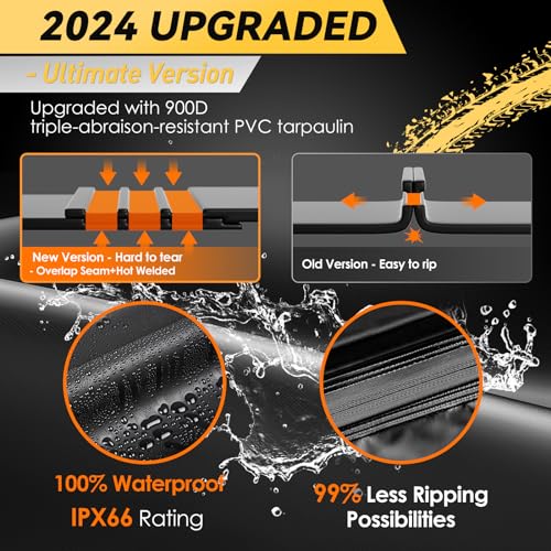 Car Rooftop Cargo Carrier Bag, 100% Waterproof Non-Rip 20 Cubic Feet Car Roof Bag for All Vehicles with/Without Rack, Includes Non-Slip Mat, Luggage Lock, 4 Door Hooks, Storage Bag - view 2